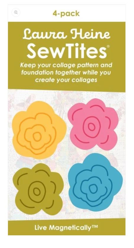 Laura Heine SewTites Magnetic Flowers | 4 Pack | Special Order