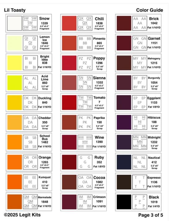 Legit Kits Lil Toasty Pattern | Special Order