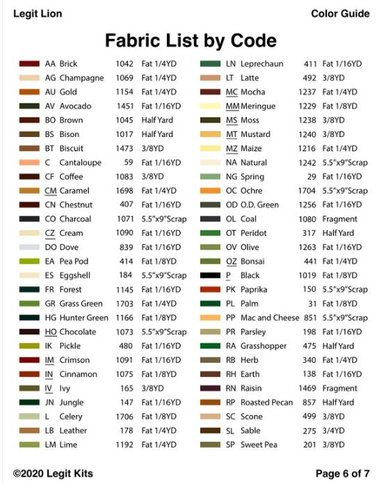 Legit Kits Legit Lion Pattern | Special Order