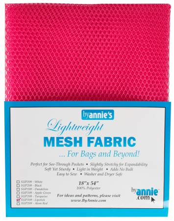 Mesh Fabric 18 x 54" - Lipstick - ByAnnie / SUP209-LIPSTICK Valdani perle cotton size 12 thread spool for quilting and embroi