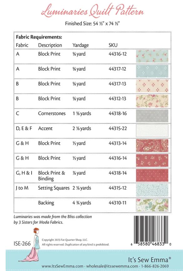 Luminaries Quilt Pattern by It's Sew Emma