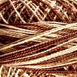 M -  Valdani Perle Cotton Size 12 / Spool 100M: VARIEGATED 100m Color No: M - Cappuccino