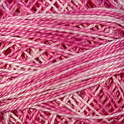 M14 Valdani Perle Cotton Size 12 / Spool 100M: VARIEGATED 100m Color No: M14 - Roses