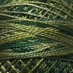 M19 Valdani Perle Cotton Size 12 / Spool 100M: VARIEGATED 100m Color No: M19 - Olives
