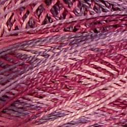 M27 Valdani Perle Cotton Size 12 / Spool 100M: VARIEGATED 100m Color No: M27 - Hawaiian Orchid