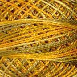 M28 Valdani Perle Cotton Size 12 / Spool 100M: VARIEGATED 100m Color No: M28 - Harvest