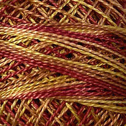 M37 Valdani Perle Cotton Size 12 / Spool 100M: VARIEGATED 100m Color No: M37 - Autumn