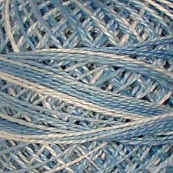M42 Valdani Perle Cotton Size 12 / Spool 100M: VARIEGATED 100m Color No: M42 - Summer Sky