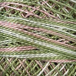 M63 Valdani Perle Cotton Size 12 / Spool 100M: VARIEGATED 100m Color No: M63 - Early Spring