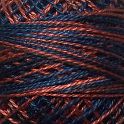 M64 Valdani Perle Cotton Size 12 / Spool 100M: VARIEGATED 100m Color No: M64 - Ocean Sunset