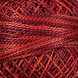 M66 Valdani Perle Cotton Size 12 / Spool 100M: VARIEGATED 100m Color No: M66 - Raspberry Fizz