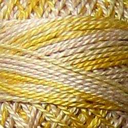 M67 Valdani Perle Cotton Size 12 / Spool 100M: VARIEGATED 100m Color No: M67 - Blurry Vanilla
