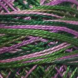 M69 Valdani Perle Cotton Size 12 / Spool 100M: VARIEGATED 100m Color No: M69 - Lilac Bouquet