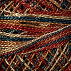 M70 Valdani Perle Cotton Size 12 / Spool 100M: VARIEGATED 100m Color No: M70 - The Nutcracker