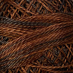 M90 Valdani Perle Cotton Size 12 / Spool 100M: VARIEGATED 100m Color No: M90 - Chocolate Brownies