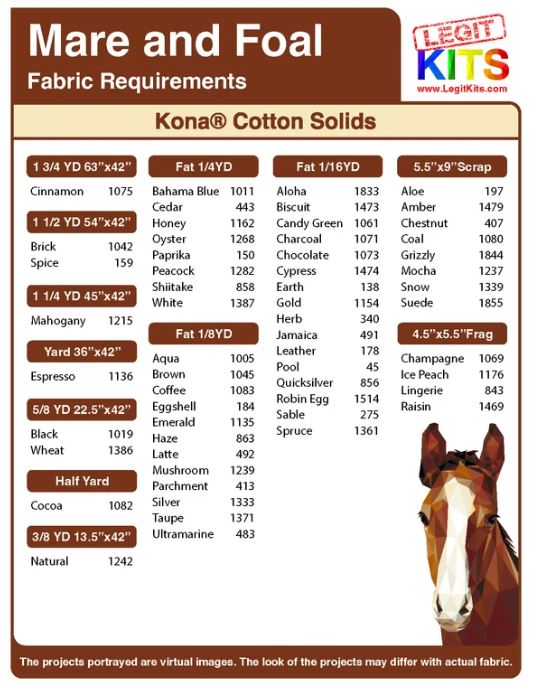 Legit Kits Mare & Foal Pattern | Special Order