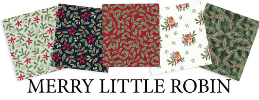 Merry Little Robin Fat Quarter Bundle - 5 Pieces | Make + Believe Fabrics