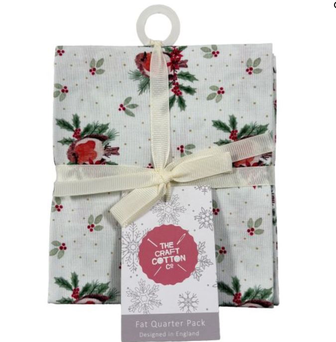 Merry Little Robin Fat Quarter Bundle - 5 Pieces | Make + Believe Fabrics