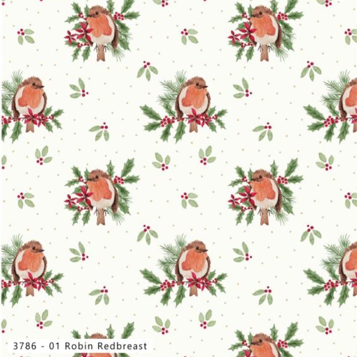 Merry Little Robin Fat Quarter Bundle - 5 Pieces | Make + Believe Fabrics
