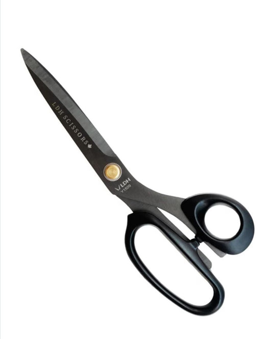 Midnight Edition Lightweight Fabric Scissors 9" by LDH Scissors / Y1 Valdani perle cotton size 12 thread spool for quilting a