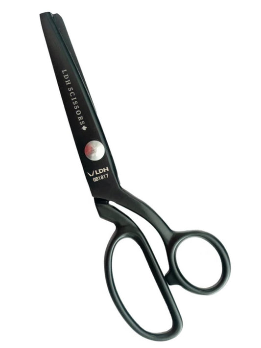 Midnight Edition Pinking Shears - 9" by LDH Scissors / G1513B Valdani perle cotton size 12 thread spool for quilting and embr