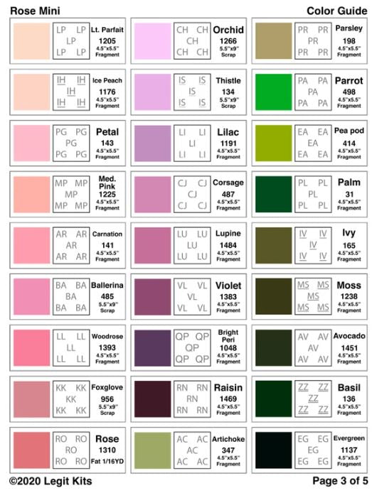 Legit Kits Rose Mini Pattern | Special Order