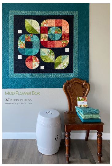 Mod Flower Box Quilt Pattern by Robin Pickens / RPQP-MFB138