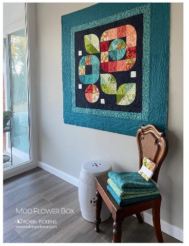 Mod Flower Box Quilt Pattern by Robin Pickens / RPQP-MFB138