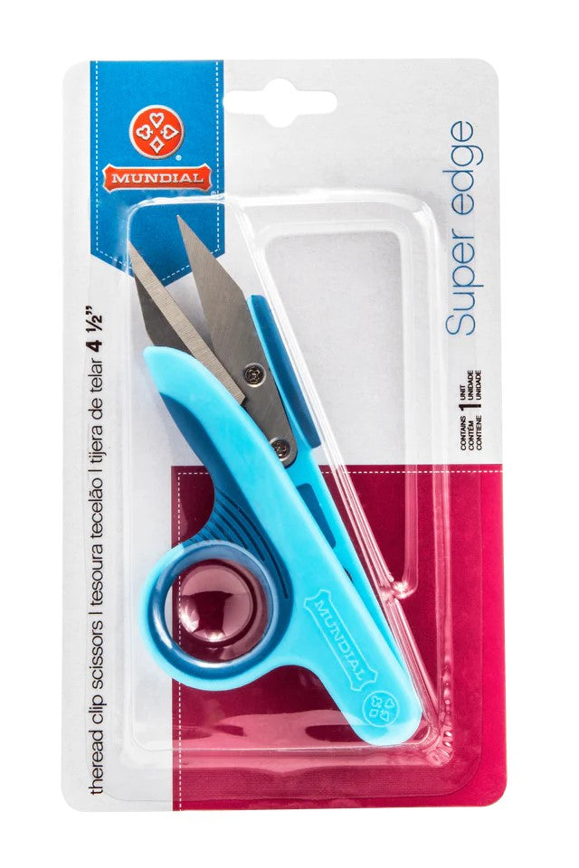 Mundial Super-Edge 4.5" Thread Snips Scissors in Blue