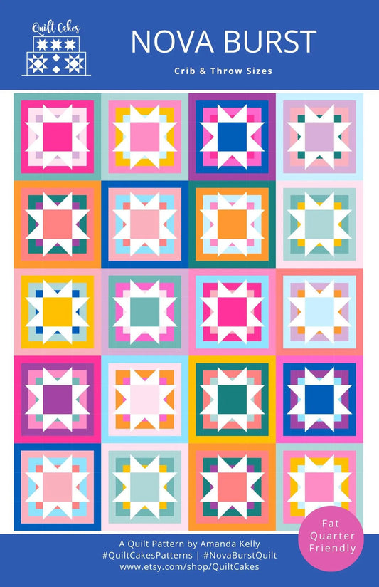 Nova Burst Quilt Pattern by Amanda Kelly of Quilt Cakes Valdani perle cotton size 12 thread spool for quilting and embroidery