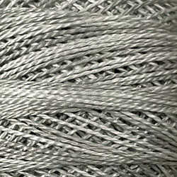 Valdani Perle Cotton Size 12 thread spool, Color O122 Sky Grey, for quilting and embroidery