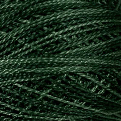 Valdani Perle Cotton Size 12 thread spool, Color O39 Forest Greens, for quilting and embroidery