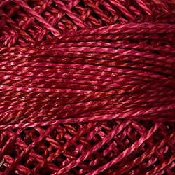 O507 Valdani Perle Cotton Size 12 / Spool 100M: VARIEGATED 100m Color No: O507 - Rich Wine