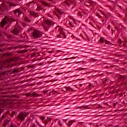 O522 Valdani Perle Cotton Size 12 / Spool 100M: VARIEGATED 100m Color No: O522 - Raspberry
