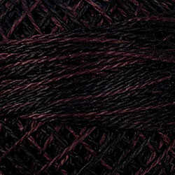 O524 Valdani Perle Cotton Size 12 / Spool 100M: VARIEGATED 100m Color No: O524 - Maroon Moss