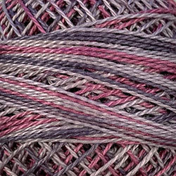 O542 Valdani Perle Cotton Size 12 / Spool 100M: VARIEGATED 100m Color No: O542 - Vintage Lavender