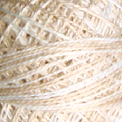 O549 Valdani Perle Cotton Size 12 / Spool 100M: VARIEGATED 100m Color No: O549 Beige Ivory
