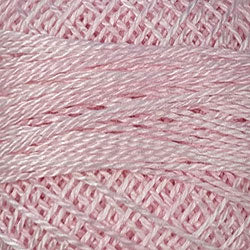 O557 Valdani Perle Cotton Size 12 / Spool 100M: VARIEGATED 100m Color No: O557 - Rose Suave