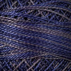 O562 Valdani Perle Cotton Size 12 / Spool 100M: VARIEGATED 100m Color No: O562 - Horizon Storm