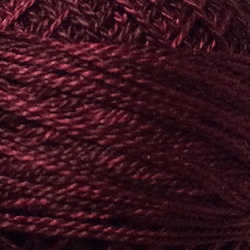 Valdani Perle Cotton Size 12 thread spool, Color O78 Aged Wine, for quilting and embroidery
