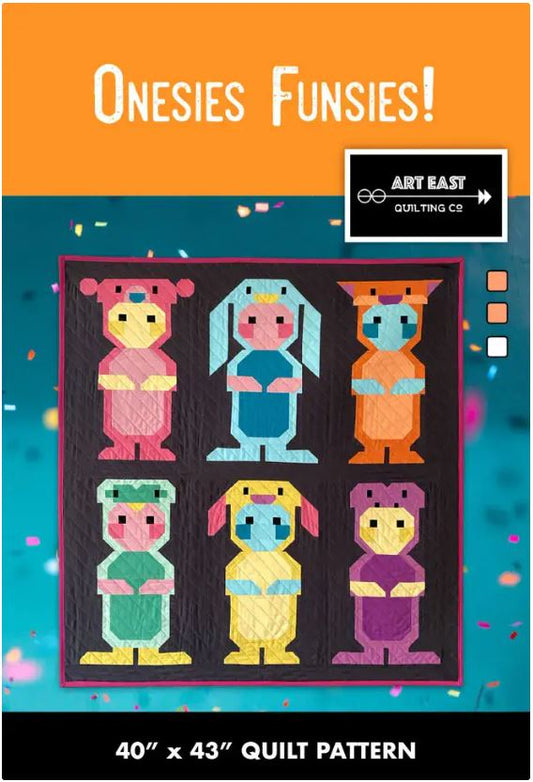 Onesies Funsies Quilt Pattern by Art East Quilting Co. - Printed Paper Pattern