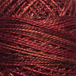 P1 Valdani Perle Cotton Size 12 / Spool 100M: VARIEGATED 100m Color No: P1 - Old Brick