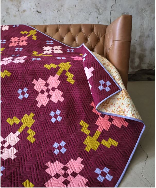 Pansy Patch Quilt Pattern by Lo & Behold Stitchery