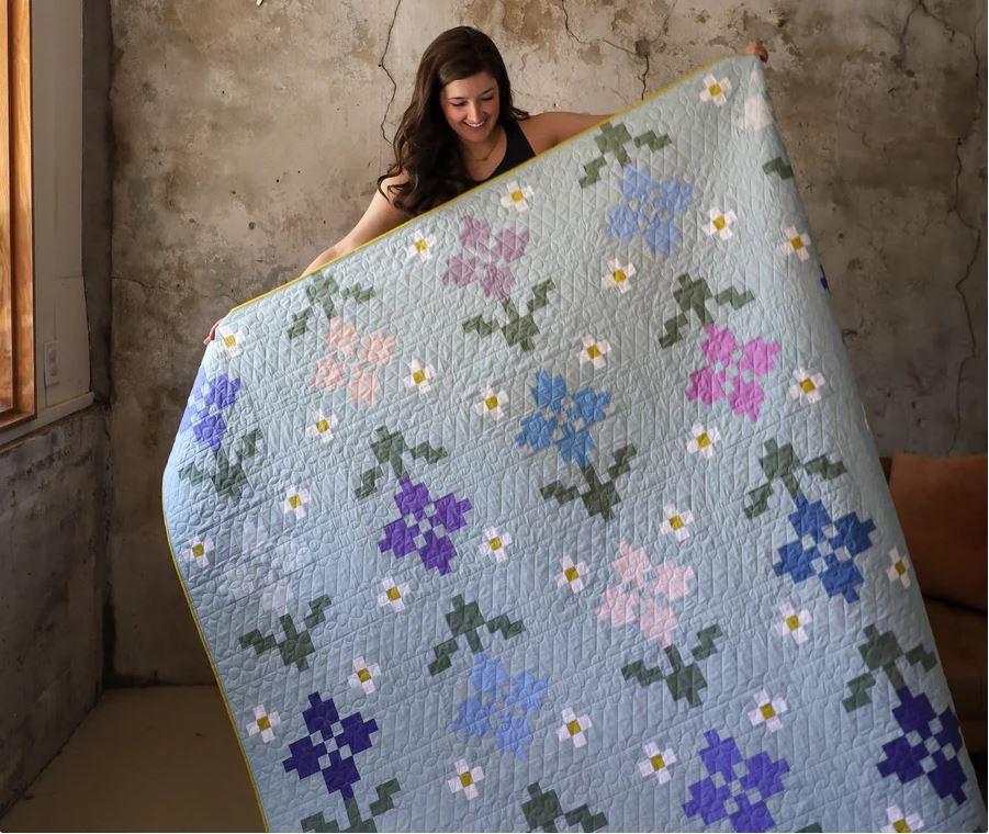 Pansy Patch Quilt Pattern by Lo & Behold Stitchery