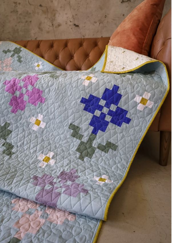 Pansy Patch Quilt Pattern by Lo & Behold Stitchery