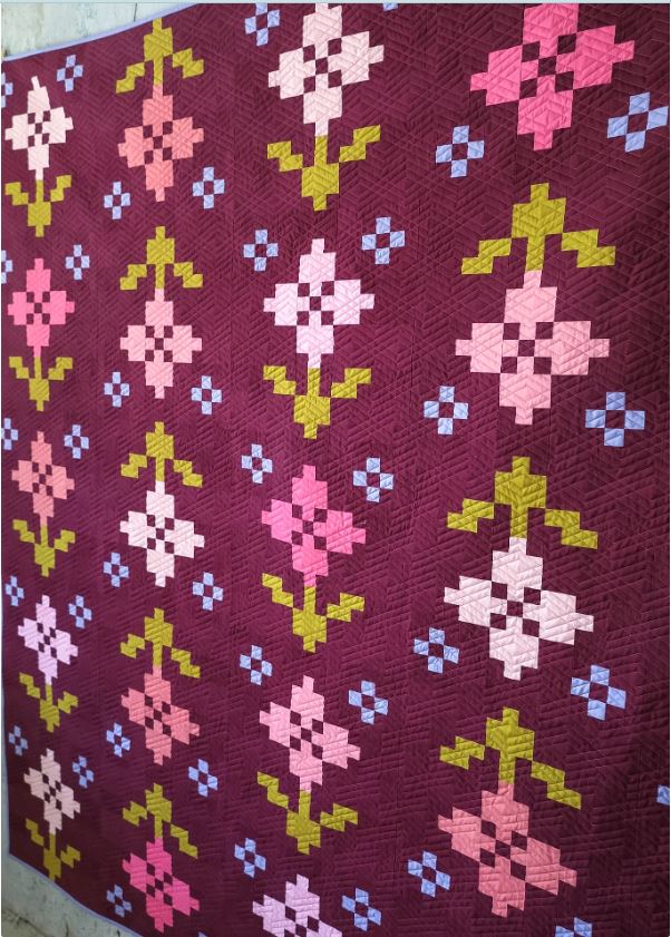 Pansy Patch Quilt Pattern by Lo & Behold Stitchery