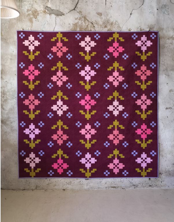 Pansy Patch Quilt Pattern by Lo & Behold Stitchery