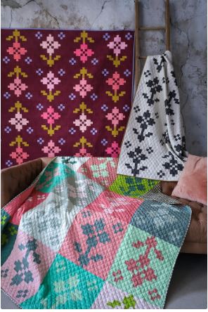Pansy Patch Quilt Pattern by Lo & Behold Stitchery