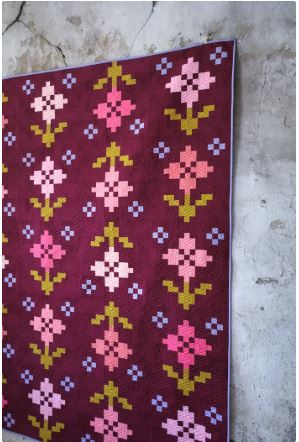Pansy Patch Quilt Pattern by Lo & Behold Stitchery