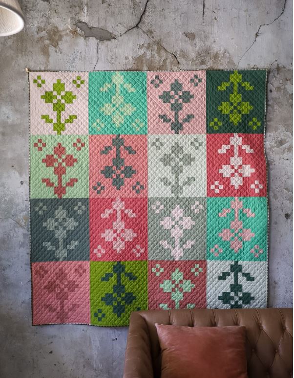 Pansy Patch Quilt Pattern by Lo & Behold Stitchery